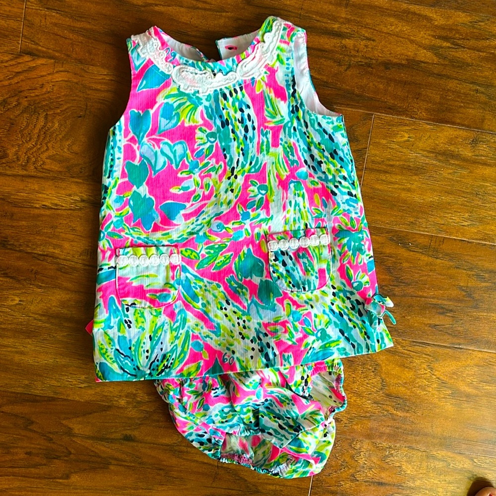 Lily Pulitzer baby dress- alligator print